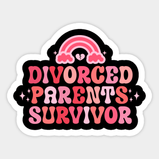 Divorced Parents Survivor Sticker